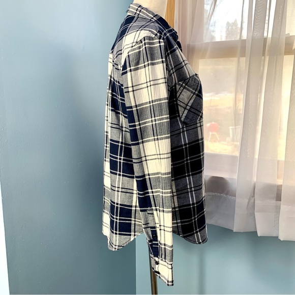 J. Crew Navy Plaid Button Down Shirt - Picture 4 of 7